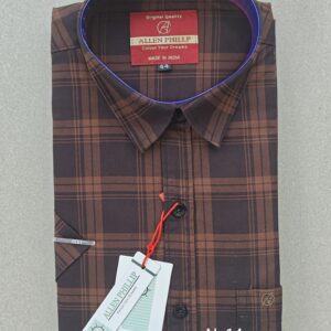 Brushed Cotton Shirt for Men | Half Sleeve, Prewashed Fit