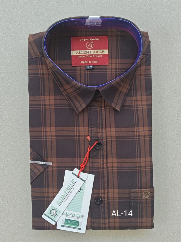 Brushed Cotton Shirt for Men | Half Sleeve, Prewashed Fit