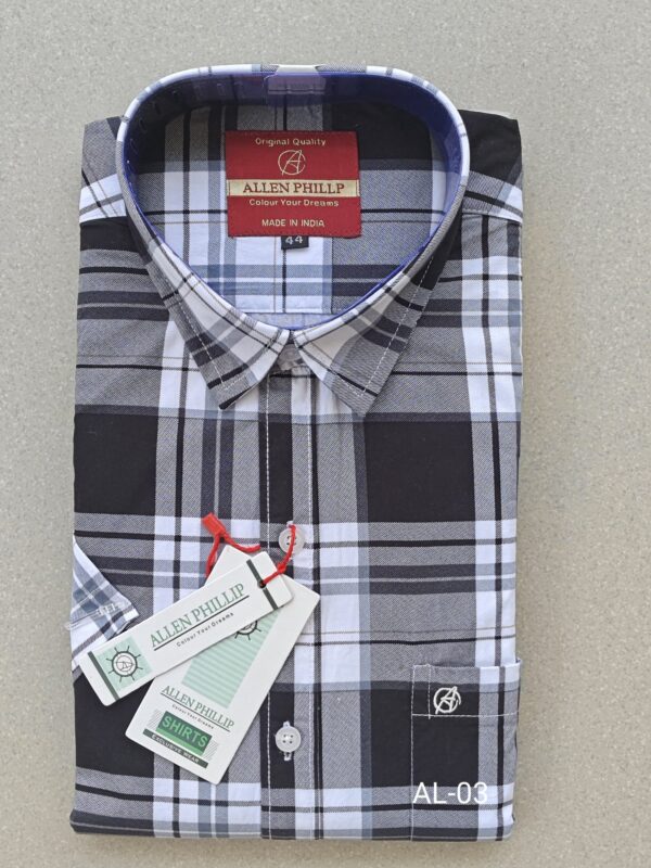 Men’s Soft Cotton Checked Shirt – Half Sleeve | Regular Fit